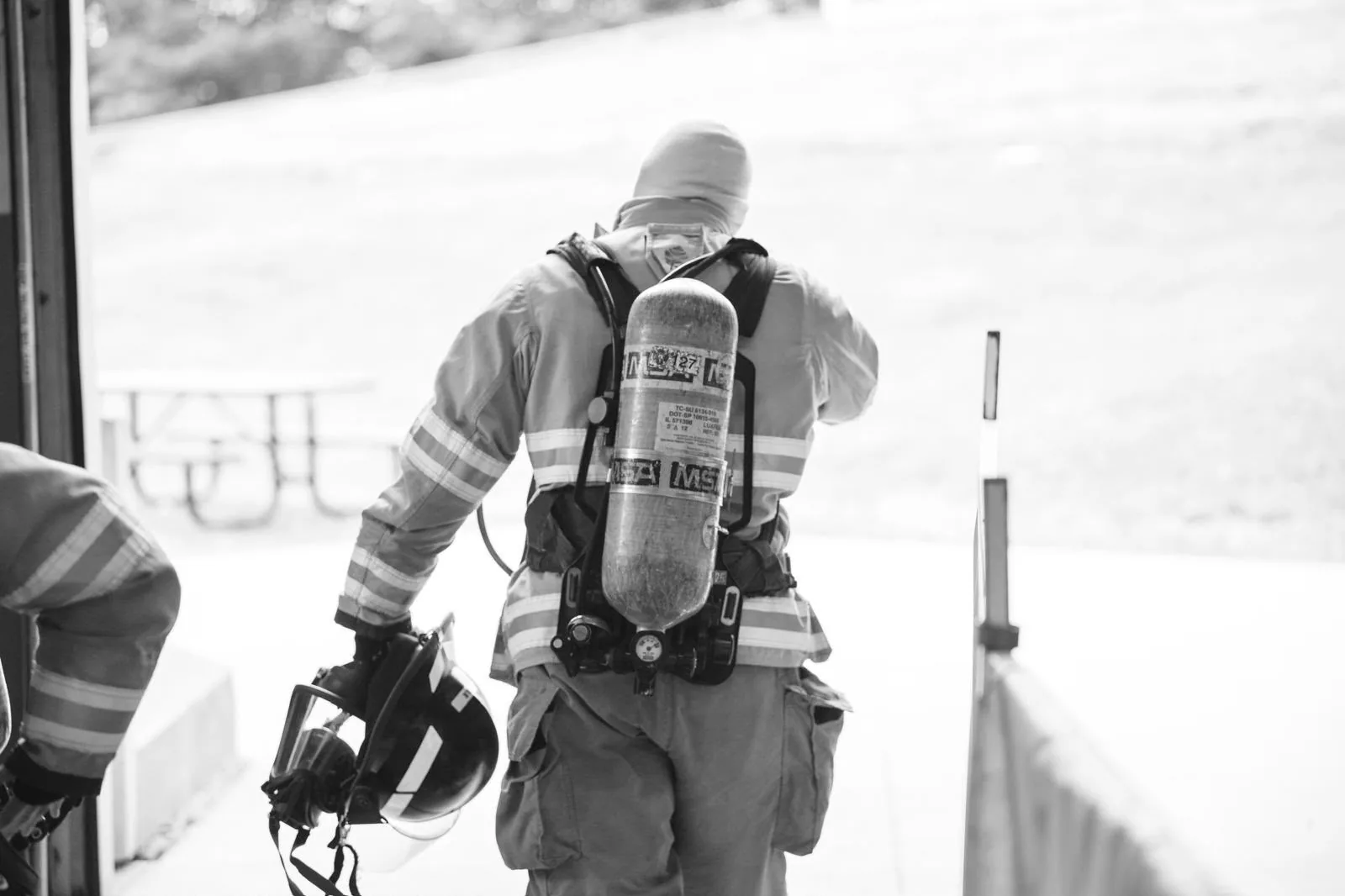 Cole Zon in turnout gear — FESTI graduate and kinesiologist